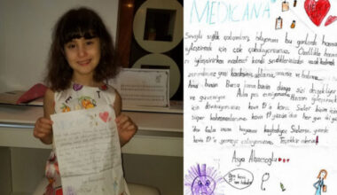 7 yaşındaki çocuktan sağlık çalışanlarına duygulandıran mektup