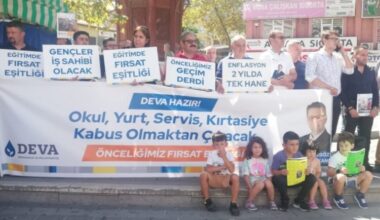 DEVA Bursa: Boğazına kadar yolsuzluğa batmış, gençlerin konserini, sosyal medyasını bile yasaklamaya kalkan iktidarı protesto ediyoruz!