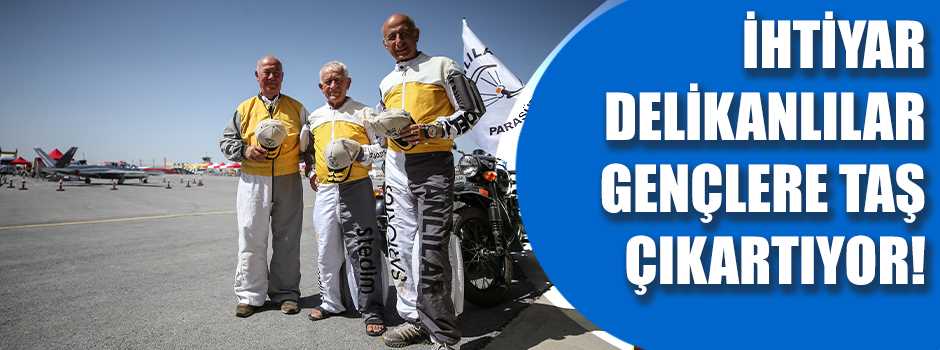 İhtiyar delikanlılar, paraşüt takımı sancağını gençlere devretti