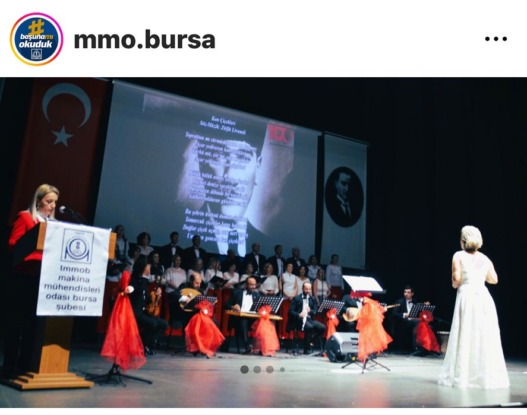 TMMOB MMO BURSA ŞUBE TÜRK SANAT MÜZİĞİ KOROSU’NDAN “CUMHURİYET’İN 100. YIL KONSERİ”