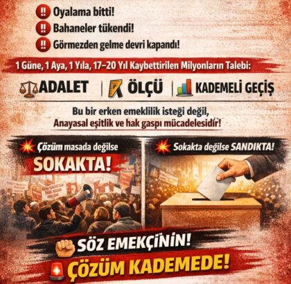 Şimşek: “Bu Düzen Değil, Açık Bir Adaletsizliktir”
