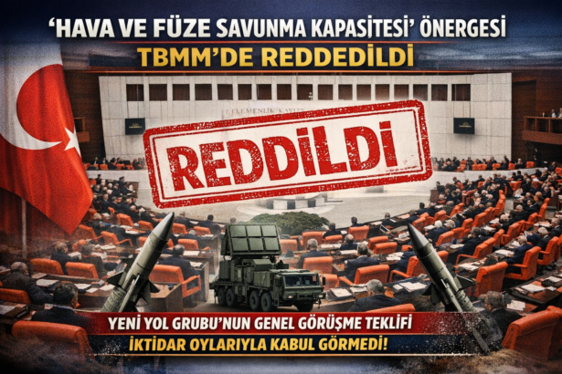 Yeni Yol Grubu’nun “Hava ve Füze Savunma Kapasitesi” Konulu Genel Görüşme Önergesi TBMM’de Reddedildi