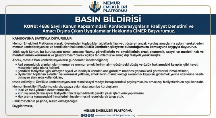“Konfederasyonlar Asli Görevlerini Unuttu”