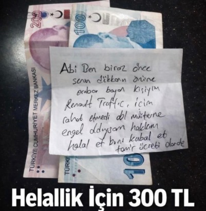 Helallik İçin 300 TL: Ödemiş’te Yürek Isıtan Olay