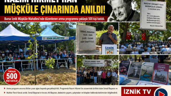 Nazım Hikmet Ran Müşküle Çınarı Altında Anıldı