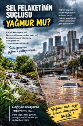 YAĞMUR SUÇLU DEĞİL, BETONLAŞMA SANIK.